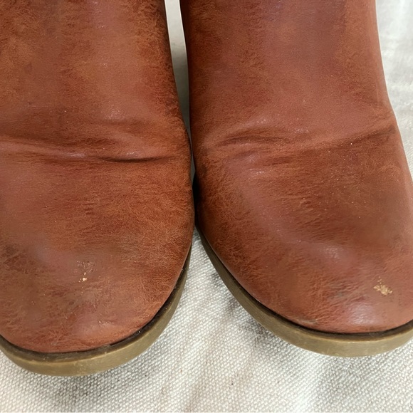 Delia Ankle Booties Tobacco Tan. Size 8. Chunky heel 2”+. Side zipper access. - Picture 3 of 7